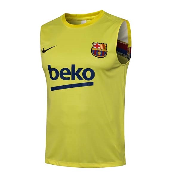 Camiseta Barcelona Sin Mangas 2022 Amarillo